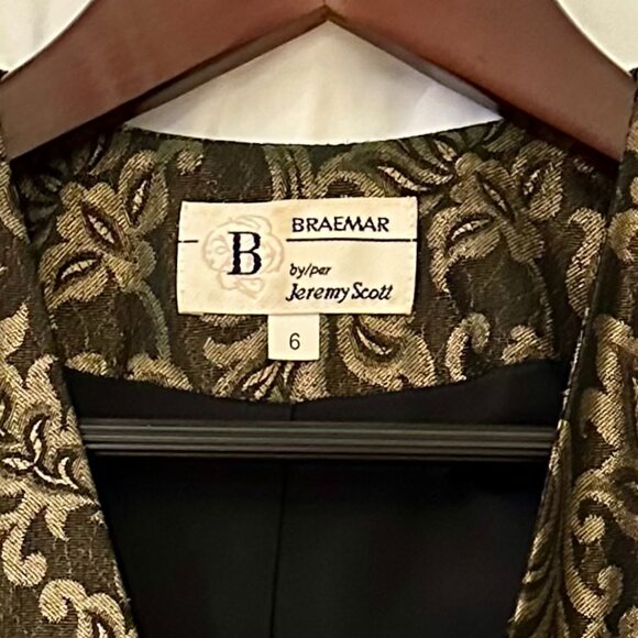 Gold and Black Brocade Jacket (Size 6) - Picture 3 of 3
